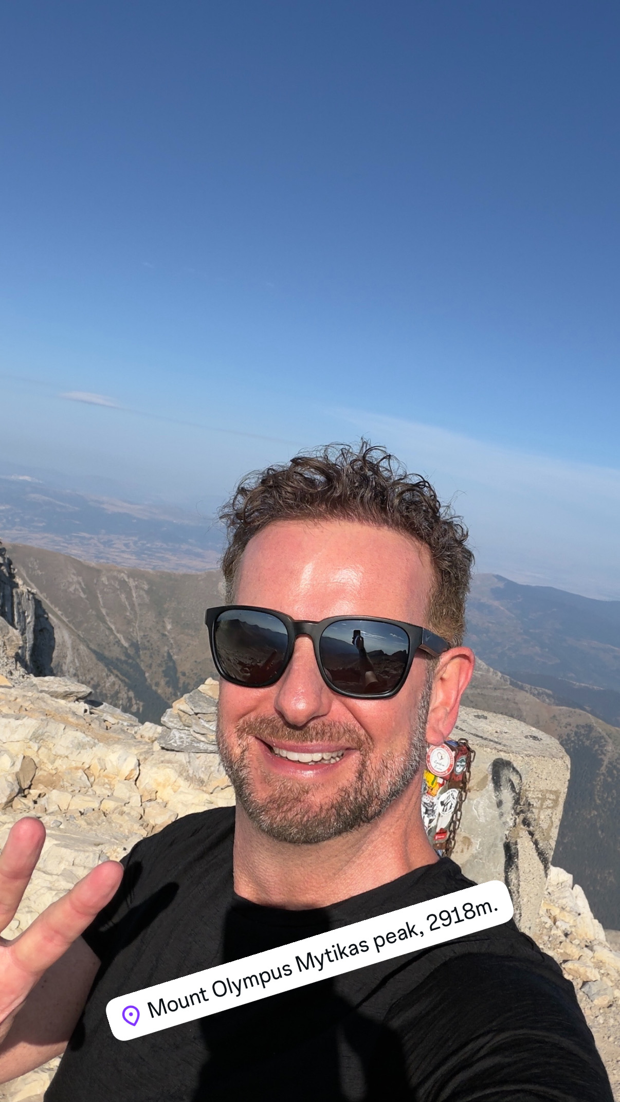 Günther Herrmann auf dem Mytikas, dem höchsten Gipfel des Olymp in Griechenland